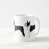 Boston Terrier Basic Breed Customizable Design Kaffeetasse (VorderseiteRechts)