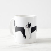 Boston Terrier Basic Breed Customizable Design Kaffeetasse (Vorderseite Links)