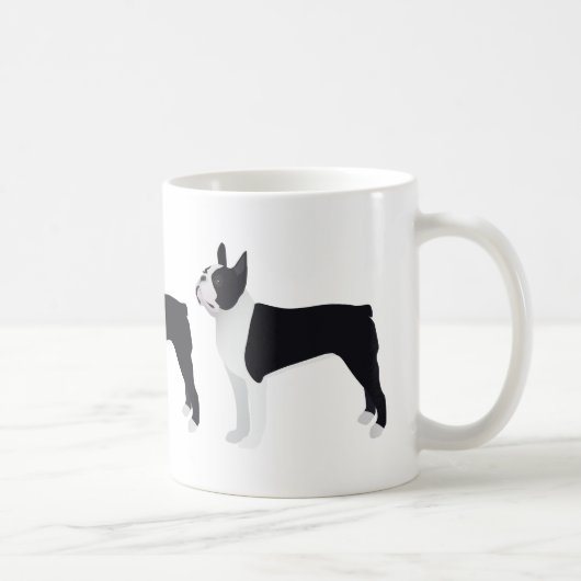 Boston Terrier Basic Breed Customizable Design Kaffeetasse (Rechts)