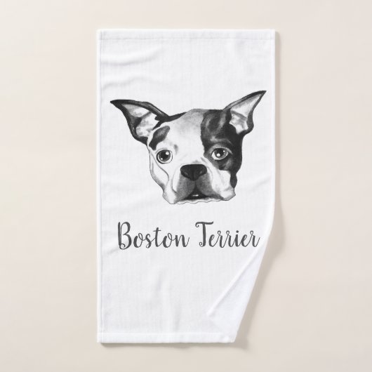 Boston Terrier Bath Set (Handtuch)