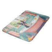 Boston Terrier Bath Time Cute Bathroom Decor Badematte (Schrägansicht)