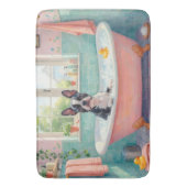 Boston Terrier Bath Time Cute Bathroom Decor Badematte (Vorderseite Vertikal)