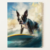 Boston Terrier Beach Surfainting Planer (Rückseite)