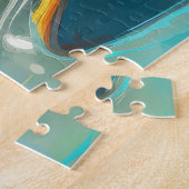 Boston Terrier Beach Surfainting Puzzle (Seite)