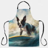 Boston Terrier Beach Surfainting Schürze (Vorderseite)