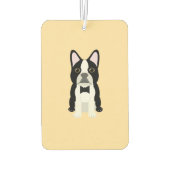 Boston Terrier beige Autolufterfrischer (Rückseite)