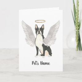 Boston Terrier Beileid Memorial Karte