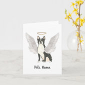Boston Terrier Beileid Memorial Karte (Gelbe Blume)