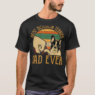 Boston Terrier Best Dog Vater je Vintager Vater T-Shirt