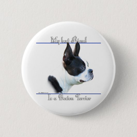 Boston Terrier Best Friend 2 - Schaltfläche Button (Vorderseite)