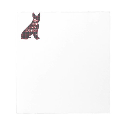 Boston Terrier BESTE FREUNDIN Notizblock (Vorderseite)