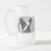 Boston-Terrier-Bier-Tasse Mattglas Bierglas (Links)