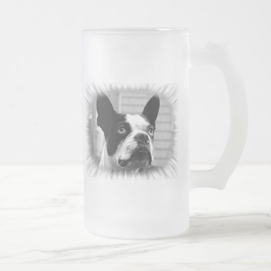 Boston-Terrier-Bier-Tasse Mattglas Bierglas (Rechts)
