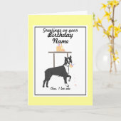 Boston Terrier Birthday card Ann Name Front Karte (Gelbe Blume)
