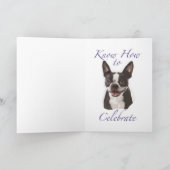 Boston Terrier Birthday Card Karte (Innenseite)