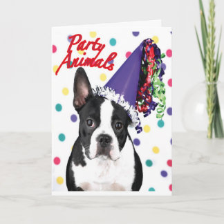 Boston Terrier Birthday Card Karte