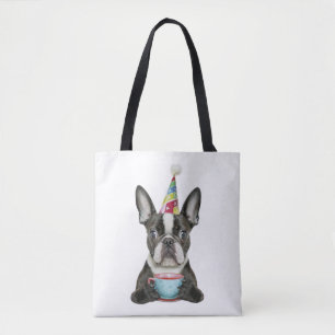 Boston Terrier Birthday Hat Classic T - Shirt Tasche