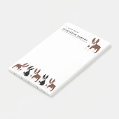 Boston Terrier Black and White and Red Brown Post-it Klebezettel (angewinkelt)