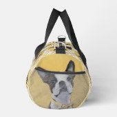 Boston Terrier Black and White Painting Dog Art Duffle Bag (Rechts)