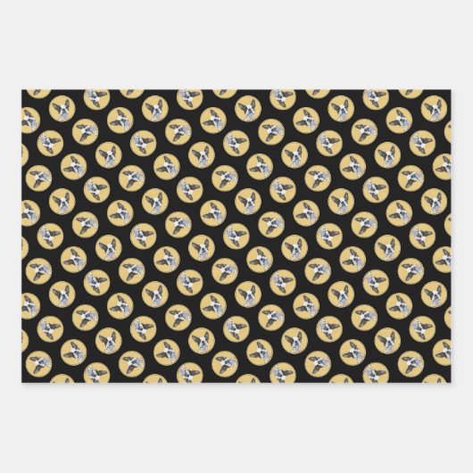 Boston Terrier Black and White Painting Dog Art Geschenkpapier Set (Vorderseite 3)