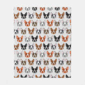 Boston Terrier Blanket Fleecedecke (Vorderseite)