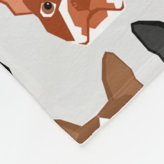 Boston Terrier Blanket Fleecedecke (Ecke)