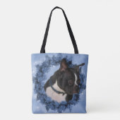 Boston Terrier Blume Dog Art Foto Malerei Tasche (Rückseite)