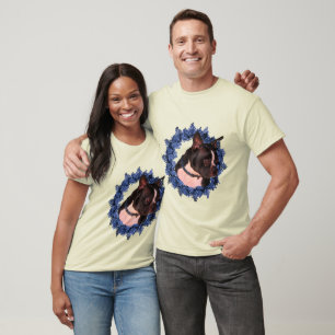 Boston Terrier Blume Wreath T-Shirt