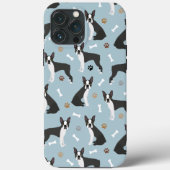 Boston Terrier Bones and Paws  Case-Mate iPhone Hülle (Rückseite)