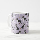 Boston Terrier Bones and Paws Coffee Tasse (Vorderseite Links)