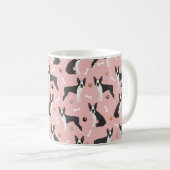 Boston Terrier Bones and Paws Coffee Tasse (VorderseiteRechts)