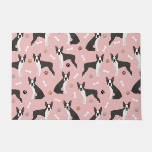 Boston Terrier Bones and Paws Doormat Fußmatte
