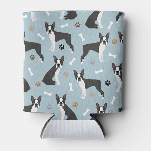 Boston Terrier Bones and Paws Dosenkühler (Vorderseite)