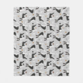 Boston Terrier Bones and Paws Fleece Blanket (Vorderseite)