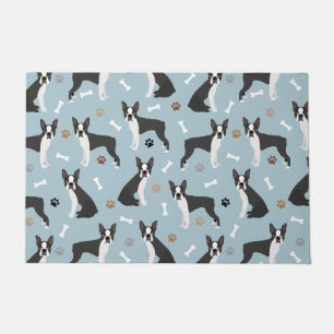 Boston Terrier Bones and Paws Fußmatte