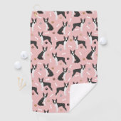 Boston Terrier Bones and Paws Golf Towel Golfhandtuch (Insitu)