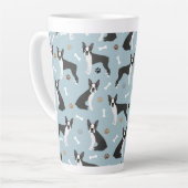 Boston Terrier Bones and Paws Milchtasse (Linke Ecke)