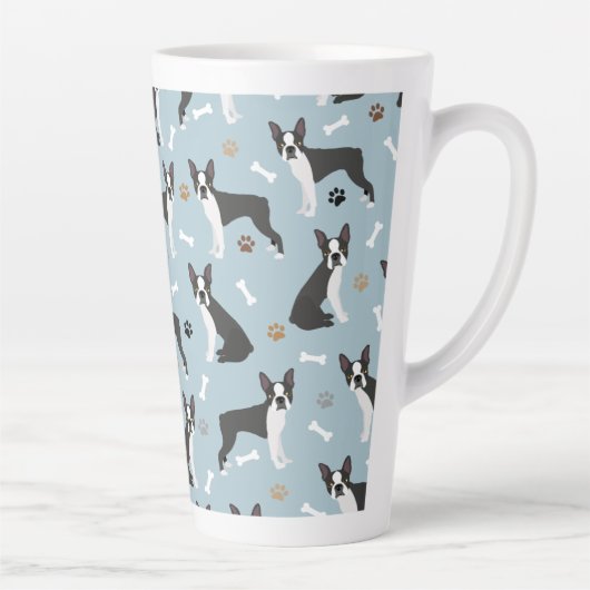 Boston Terrier Bones and Paws Milchtasse (Rechts)