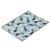 Boston Terrier Bones and Paws Notizblock (Linke Seite)