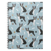 Boston Terrier Bones and Paws Notizblock (Vorderseite)