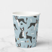 Boston Terrier Bones and Paws Pappbecher (Rechts)