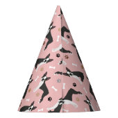 Boston Terrier Bones and Paws Party Hat Partyhütchen (Rückseite)