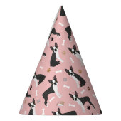 Boston Terrier Bones and Paws Party Hat Partyhütchen (Links)