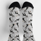Boston Terrier Bones and Paws Socken (Oben)