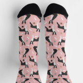 Boston Terrier Bones and Paws Socks Socken (Oben)