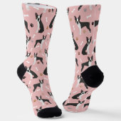 Boston Terrier Bones and Paws Socks Socken (Gewinkelt)