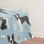 Boston Terrier Bones and Paws Tischdecke (Beispiel)