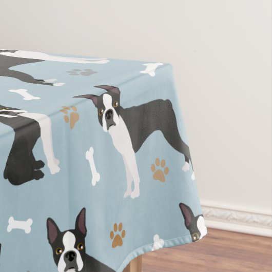 Boston Terrier Bones and Paws Tischdecke (Beispiel)