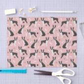 Boston Terrier Bones and Paws Tissue Paper Seidenpapier (Handwerk)