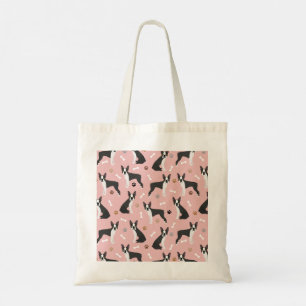 Boston Terrier Bones and Paws Tote Bag Tragetasche